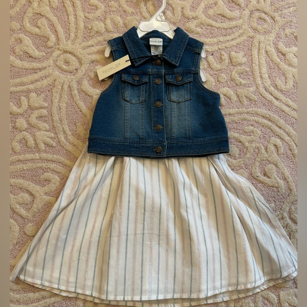 Toddler Dress and Jean Vest💗Rachel Zoe BNWT